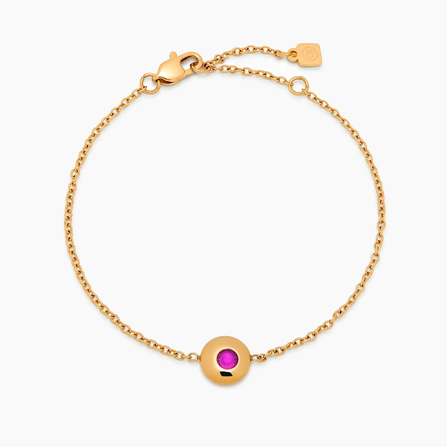 mini-birthstone-charm-bracelet — Gold / Oct-Tourmaline