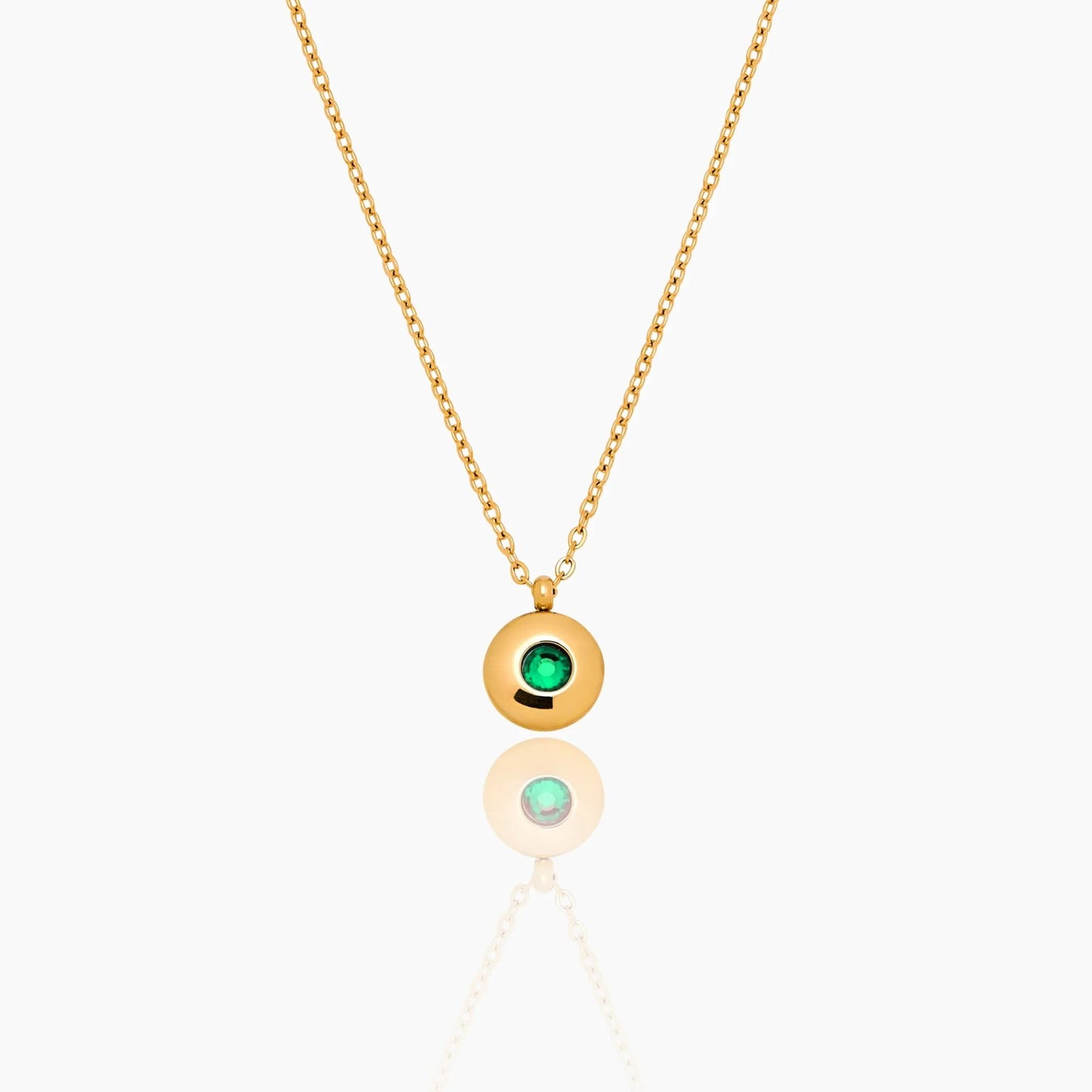 mini-birthstone-pendant-necklace — Gold / May-Emerald