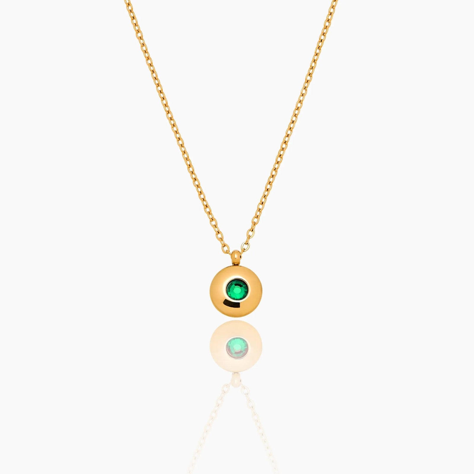 mini-birthstone-pendant-necklace — Gold / May-Emerald