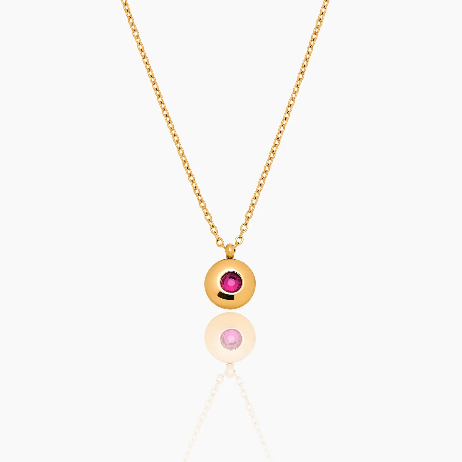 mini-birthstone-pendant-necklace — Gold / Oct-Tourmaline