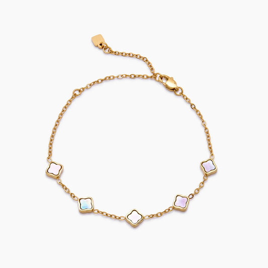 Mini Pearl Clover Bracelet