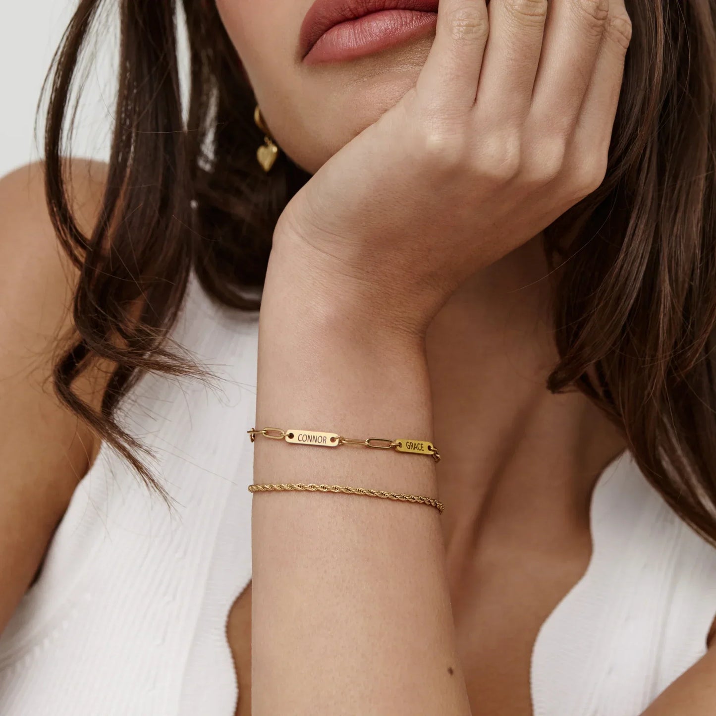Paperclip Multi-Name Bracelet