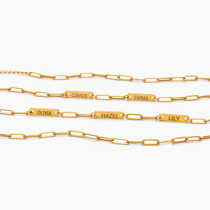 Paperclip Multi-Name Necklace