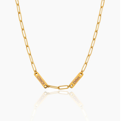Paperclip Multi-Name Necklace