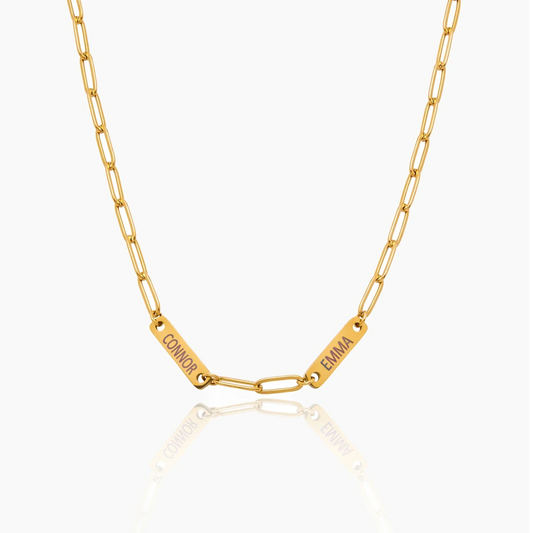 Paperclip Multi-Name Necklace
