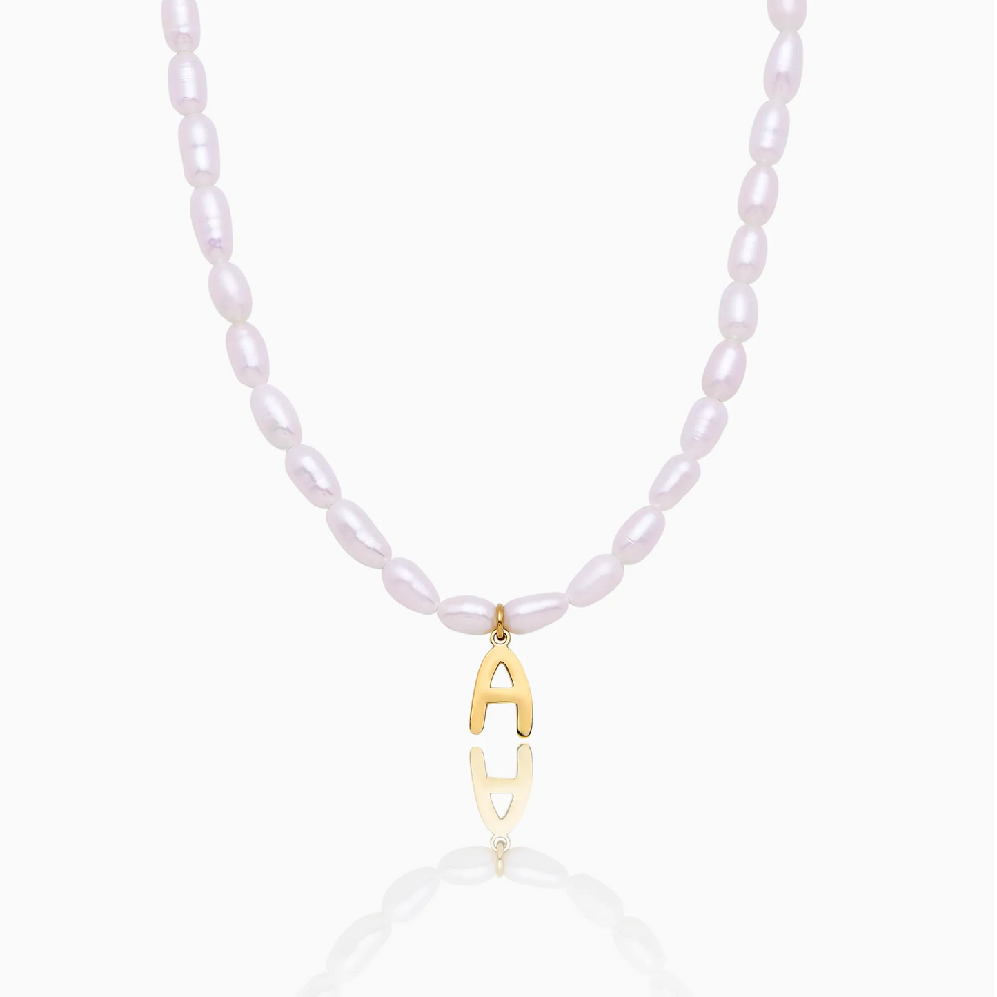 Statement Initial Pearl Necklace