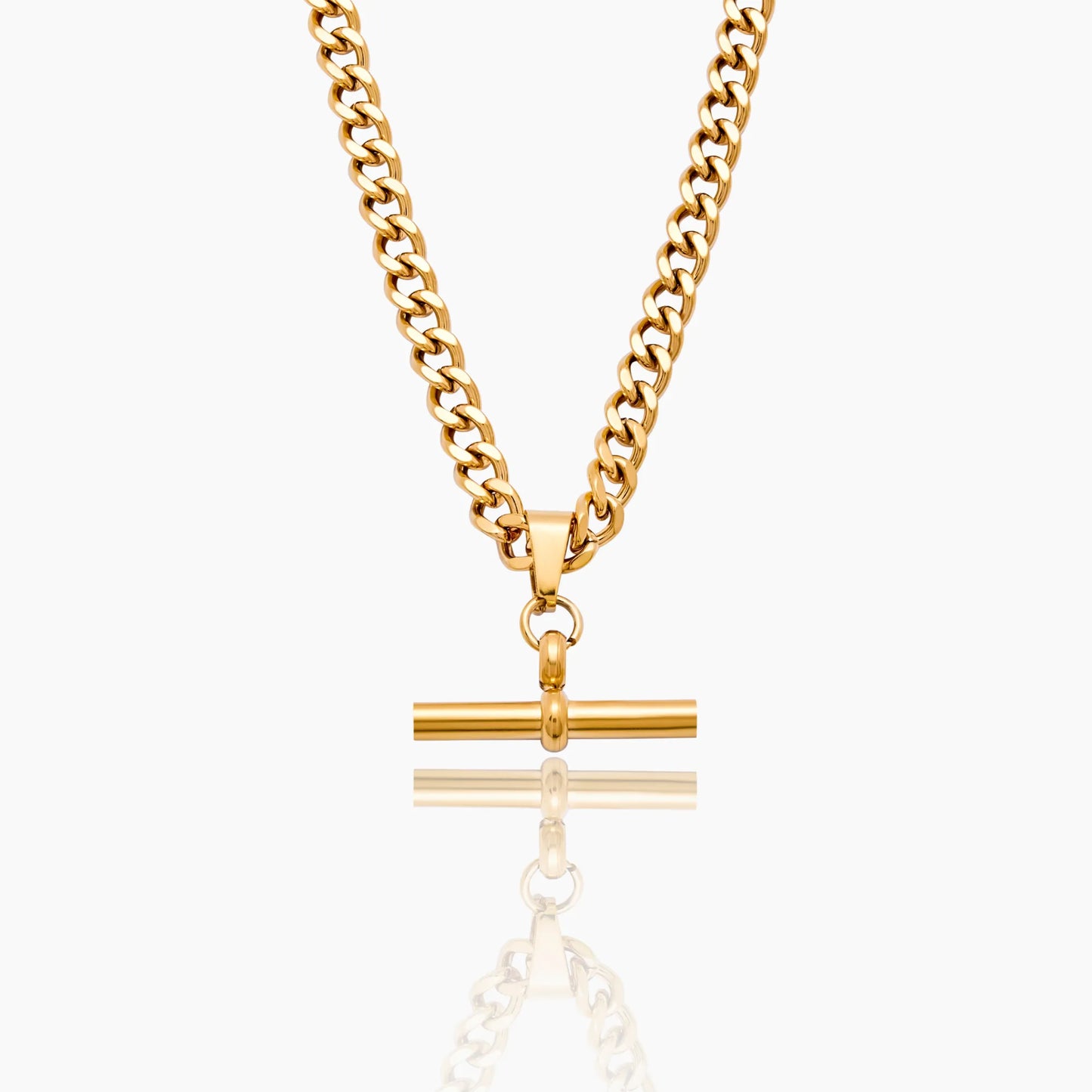 Curb Chain Fob Necklace