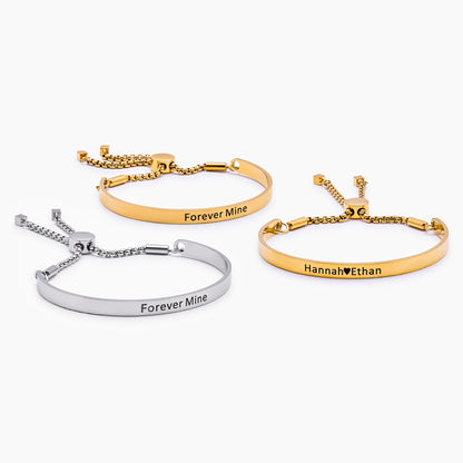 Silver signature bar slider bracelet — Olivia Jewelry