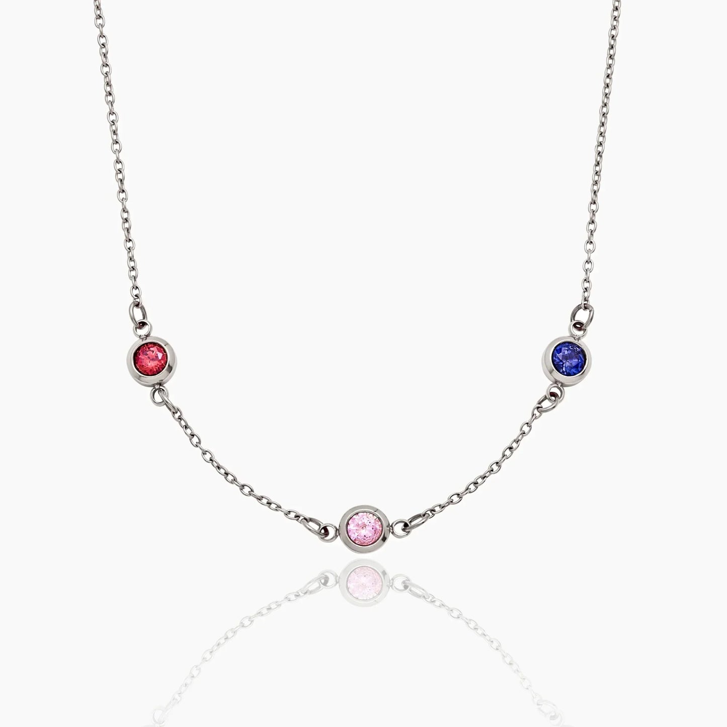 Personalized Multi-Birthstone Necklace