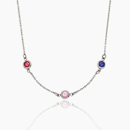 Personalized Multi-Birthstone Necklace