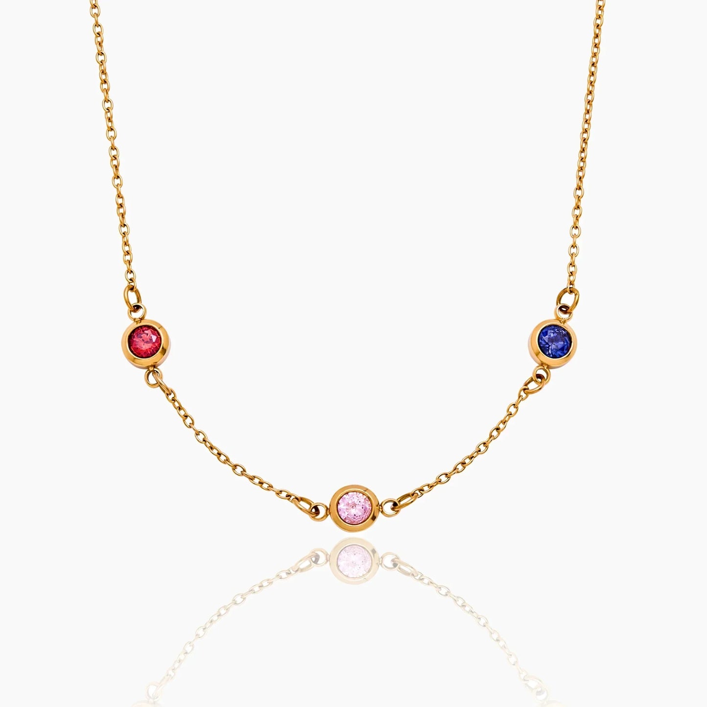 Personalized Multi-Birthstone Necklace