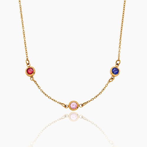 Personalized Multi-Birthstone Necklace