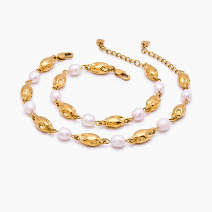 Molten Freshwater Pearl Bracelet
