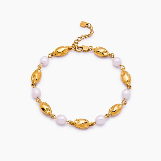 Molten Freshwater Pearl Bracelet