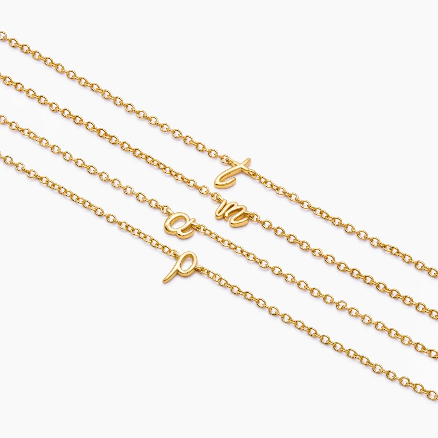 Dainty Cursive Initial Bracelet