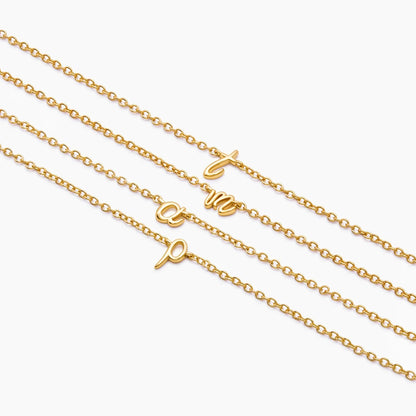 Dainty Cursive Initial Bracelet
