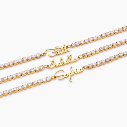 Signature Name Tennis Bracelet